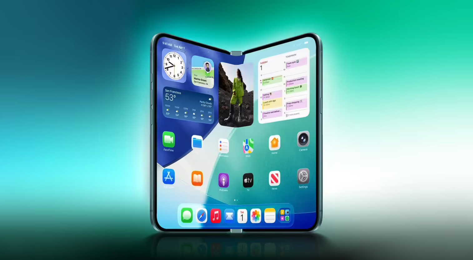 苹果折叠屏iPhone Fold细节曝光：超薄钛合金机身，售价超2000美元